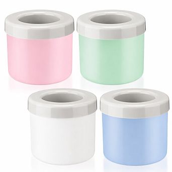 4-Pack Cylinder Silicone Ice Cube Molds, Easy Release, 60-Cube Capacity (Blue, Green, Pink, White)
