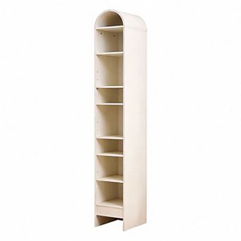 Arched Bookshelf 8 tier Storage Adjustable Open Display Farmhouse
