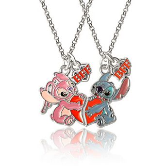 Disney Lilo & Stitch BFF Necklace Set of 2 16"+3" Official License, Best Friends Necklaces