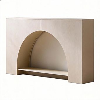 Arched Console Table 2 tier Entryway Sofa Behind Couch