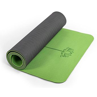 Eco Yoga Mat Non-Slip Pilates Fitness 1/4" Thick with Sling