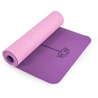 Eco Yoga Mat Non-Slip Pilates Fitness 1/4" Thick with Sling