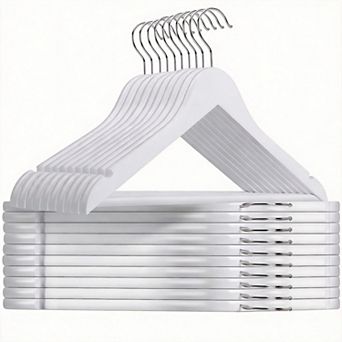 30 pc Wooden Hangers Non-slip Pant Bar Coat Shirt Jacket Dress