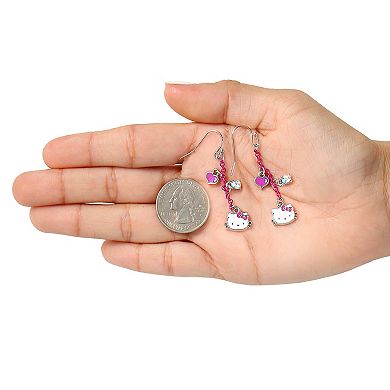 Sanrio Hello Kitty Pink Dangle Earrings, Officially Licensed