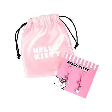 Sanrio Hello Kitty Pink Dangle Earrings, Officially Licensed