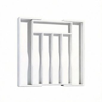 Expandable Bamboo Drawer Cutlery Tray for Kitchen Flatware