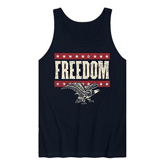Men's Freedom Patriotic Distressed Graphic Tank Top