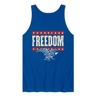 Men's Freedom Patriotic Distressed Graphic Tank Top