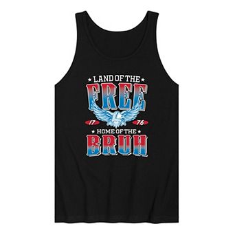 Men's Land Of The Free Home Of The Bruh Graphic Tank Top