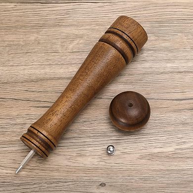 10" Oak Wood Pepper Grinder, Adjustable Ceramic Rotor for Kitchen