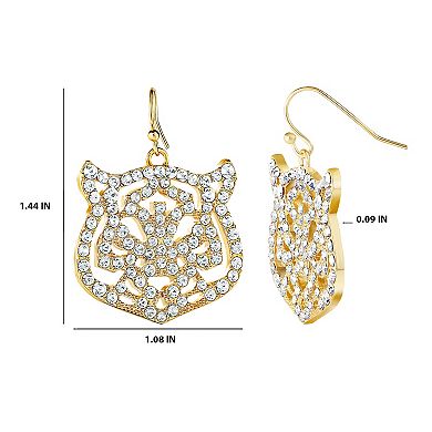 JS Jessica Simpson Crystal Tiger Drop Earrings
