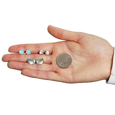 Star Wars The Mandalorian 3 Pairs Stud Earrings Set, Oficially Licensed