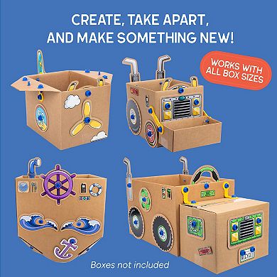 Educational Insights Boxineers Cardboard Vehicles Play Set