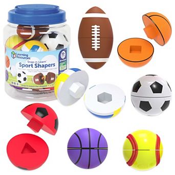 Learning Resources Snap-n-Learn™ 16 pc Sports Ball Shape Matching Set