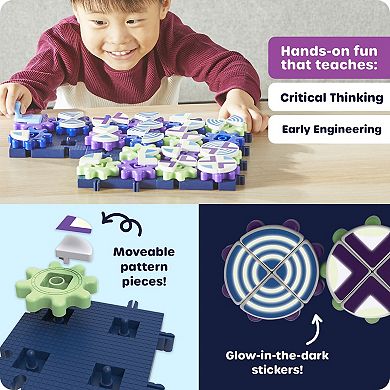 Learning Resources Glowing PatternGears 58-Piece STEM Set