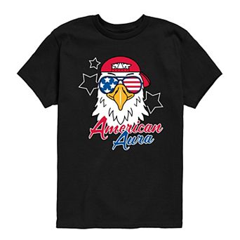 Boys 8-20 American Aura Bald Eagle Graphic Tee