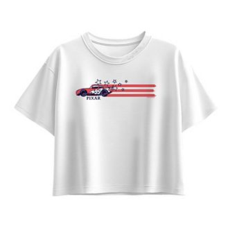 Girls 7-16 Disney / Pixar's Cars Americana Stars & Stripes Boxy Tee