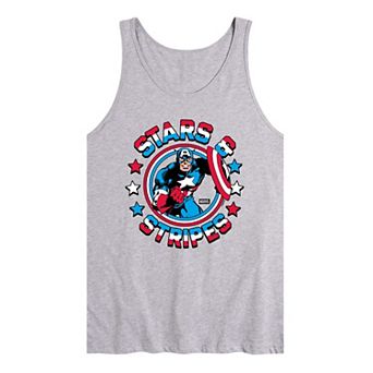 Men's Captain America Stars & Stripes Graphic Tank Top