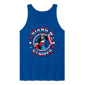 Men's Captain America Stars & Stripes Graphic Tank Top