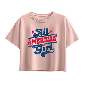 Girls 7-16 All American Girl Vintage Boxy Tee