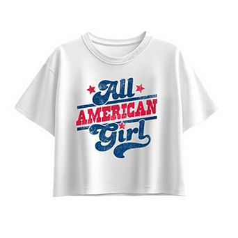 Girls 7-16 All American Girl Vintage Boxy Tee
