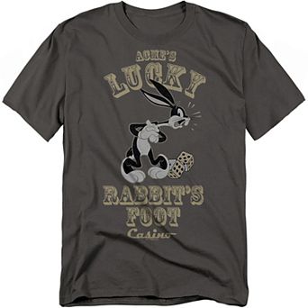 Big & Tall Looney Tunes Bugs Bunny Lucky Rabbits Graphic Tee