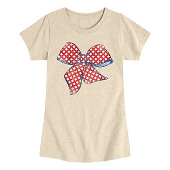 Girls 7-16 Rock, Paper, Scissors Bow Graphic Tee