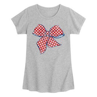 Girls 7-16 Rock, Paper, Scissors Bow Graphic Tee