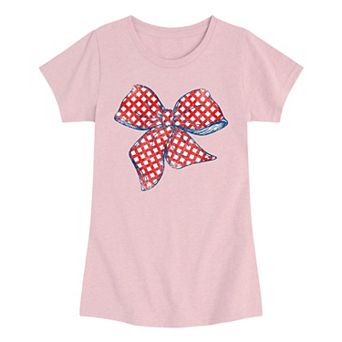 Girls 7-16 Rock, Paper, Scissors Bow Graphic Tee