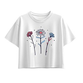 Girls 7-16 Daisies Boxy Tee