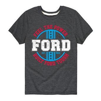 Boys 8-20 Ford Feel The Power Built Ford Tough Americana Graphic Tee