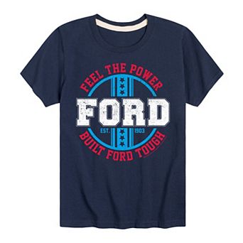 Boys 8-20 Ford Feel The Power Built Ford Tough Americana Graphic Tee