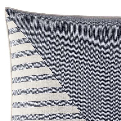 Nautica Herringbone & Striped Decorative Pillow