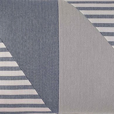 Nautica Herringbone & Striped Decorative Pillow