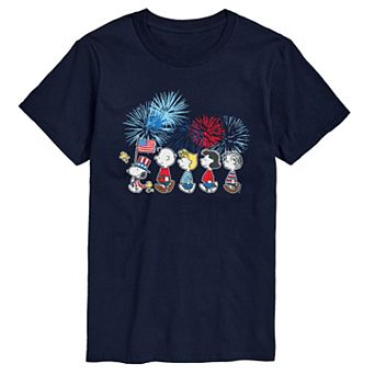 Men's Peanuts Patriotic Parade & Fireworks Graphic Tee