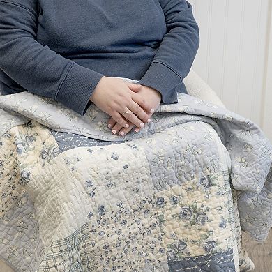 Donna Sharp Pieced Cotton Quilted Throw Blanket