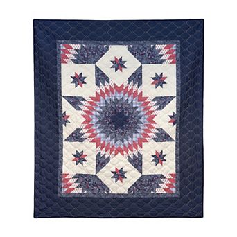 Donna Sharp Bluefield Star Quilted Throw Blanket