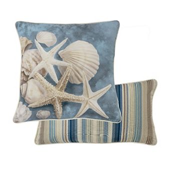 Donna Sharp Blue Diamond Coastal 2 pc Throw Pillow Set