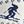 White Navy Skier