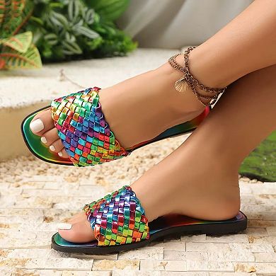 Henry Ferrera Woven Women's Slip-On Sandals