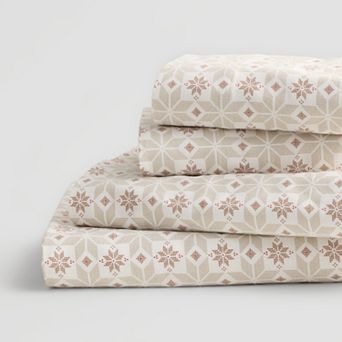 Cuddl Duds® Printed Cotton Flannel Sheet Set