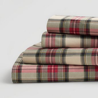 Cuddl Duds® Printed Cotton Flannel Sheet Set