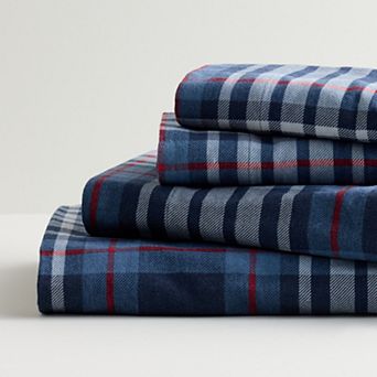 Cuddl Duds® Printed Cotton Flannel Sheet Set