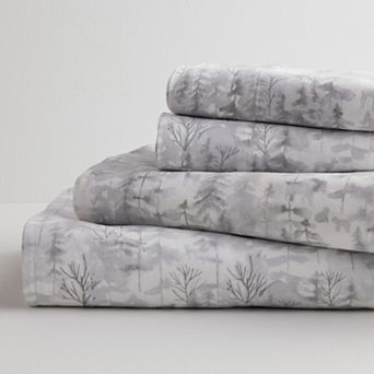 Cuddl Duds® Printed Cotton Flannel Sheet Set