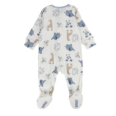 Newborn Baby Boys Huggies® 100% Organic Printed Footed Coverall