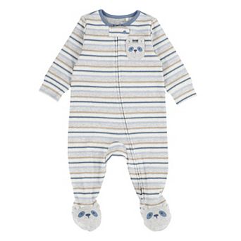 Newborn Baby Boys Huggies® 100% Organic Printed Footed Coverall