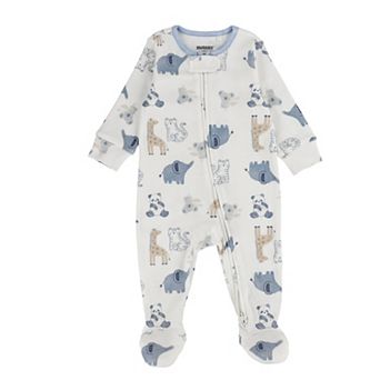 Newborn Baby Boys Huggies® 100% Organic Printed Footed Coverall