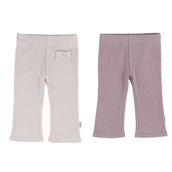 Newborn Baby Girls Huggies® 100% Organic Ribbed Pants 2-Pack