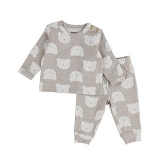 Newborn Baby Boys Huggies® 100% Organic Cotton Long Sleeve Tee & Pants Bears 2 pc Set