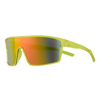Men's Cali Blue Plastic Shield Sunglasses